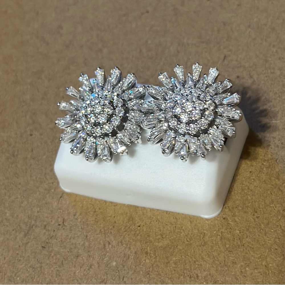 Sterling Silver Moissanite Earrings